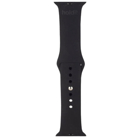 Apple Watch (42/44/SE/45/46/49mm) Holdit Silicone Watch Strap - Black