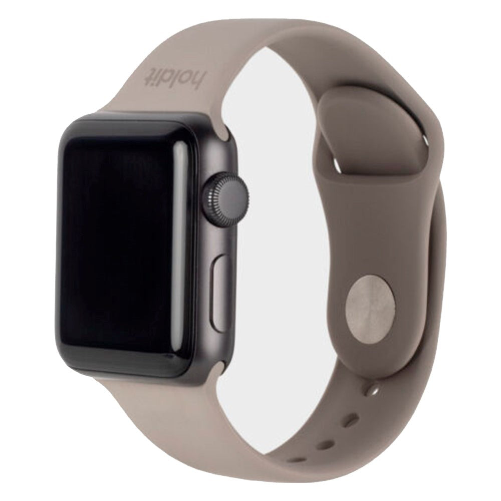 Apple Watch (38/40/SE/41/42mm) Holdit Silicone Watch Strap - Taupe