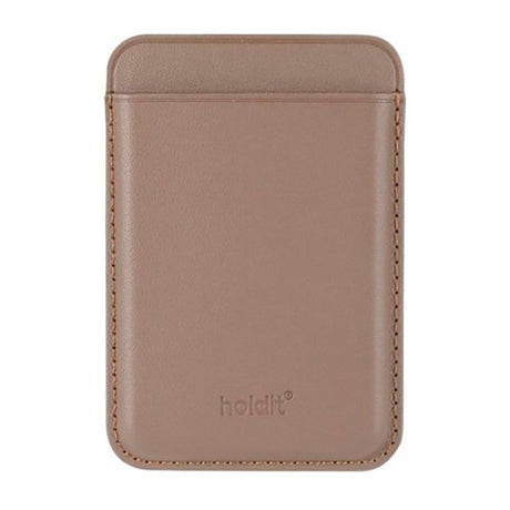 Holdit Magnetic Card Holder - MagSafe Compatible - Mocha Brown