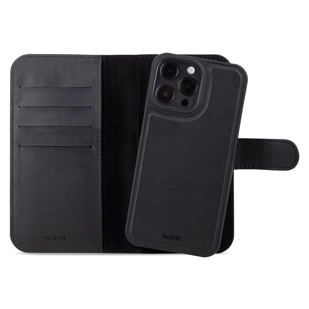 Holdit iPhone 15 Pro Wallet Case Magnet Plus - Flip Case - Black