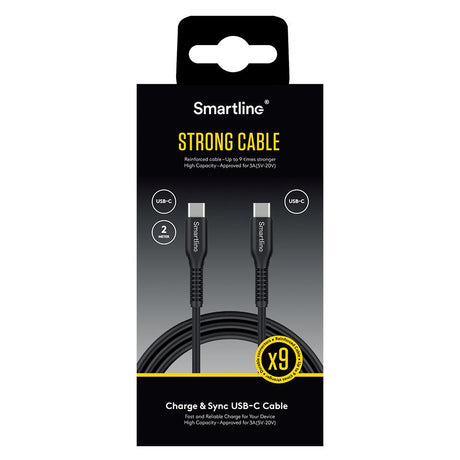 Smartline Strong USB-C to USB-C Cable 2 Meter - Black