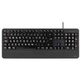 Deltaco LED Wired Keyboard with. Large Letters and Nordic Layout - Black