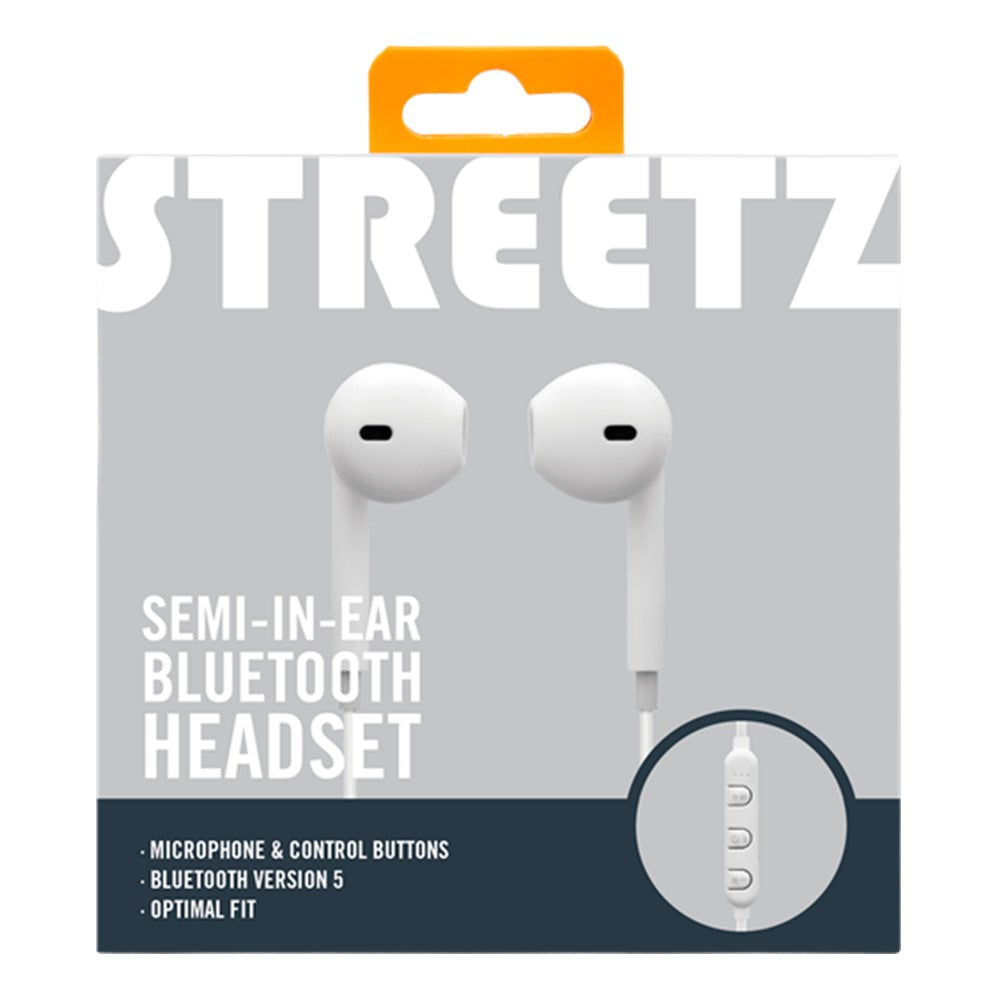 Streetz Wireless Bluetooth Sport In-Ear Headset - White