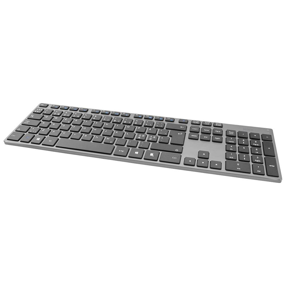 Deltaco Slim Aluminum Wireless Keyboard - Black