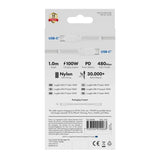 X2O Longlife 100W USB-C to USB-C Cable - 1m - White