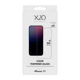 X2O iPhone 17 9H Tempered Glass Screen Protector - Transparent