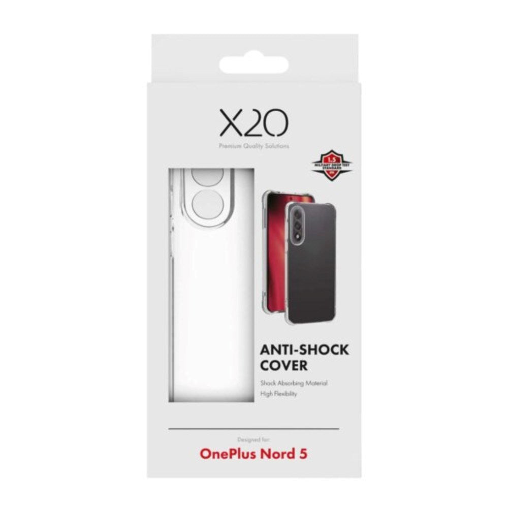 OnePlus Nord 5 X2O Anti-Shock Plastic Case - Transparent
