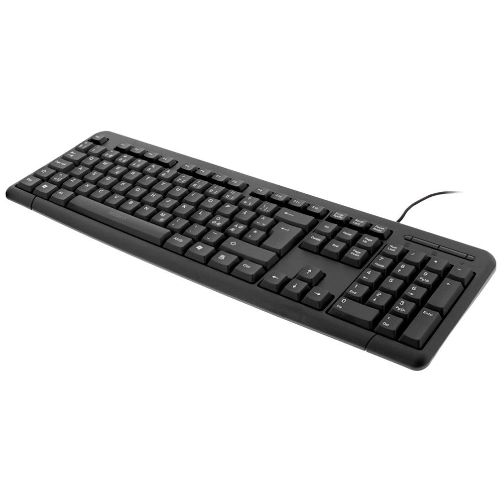 Deltaco Wired Keyboard with Nordic Layout - Black