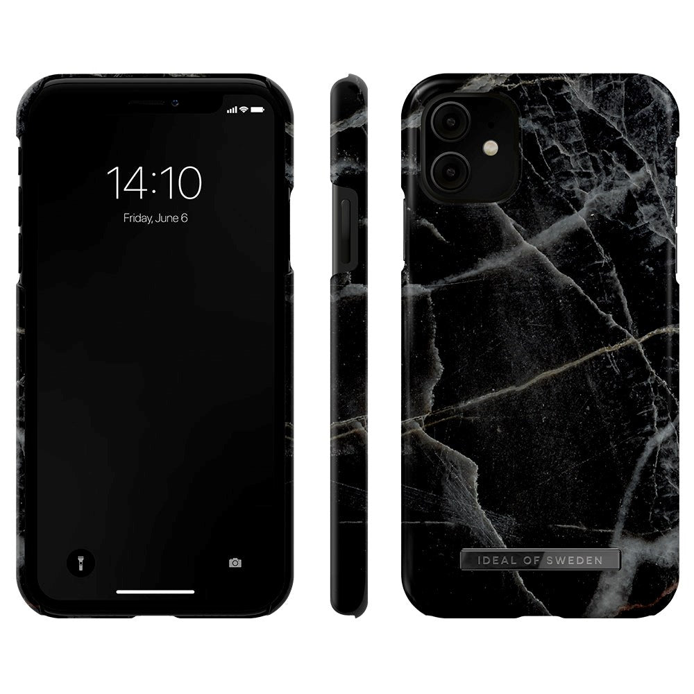 IDEAL OF SWEDEN iPhone 11 Fashion Case Black Thunder Marble