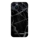 iDeal Of Sweden iPhone 14 Plus Fashion Case - Black Thunder Marble