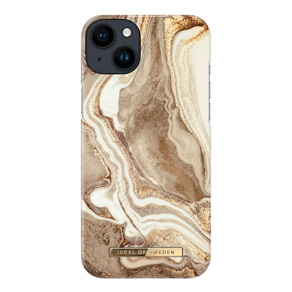 iDeal Of Sweden iPhone 14 Plus Fashion Case - Golden Sand Marble