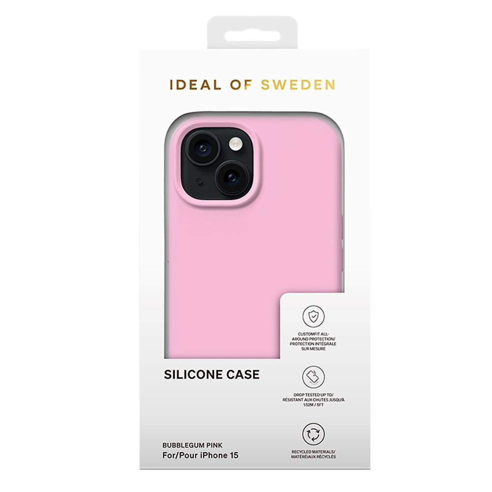 iDeal Of Sweden iPhone 15 Silicone Case - Bubblegum Pink