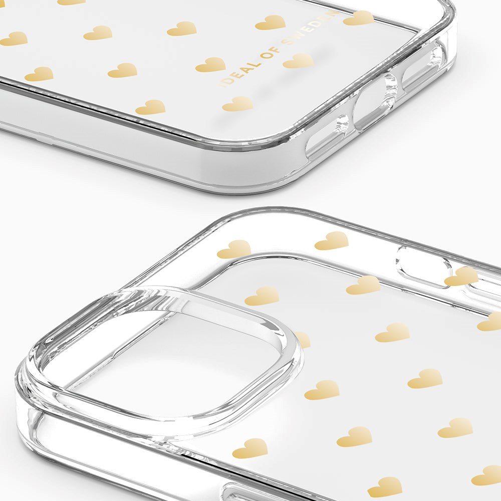 iDeal Of Sweden Clear Case for iPhone 14 / 13 - Golden Hearts