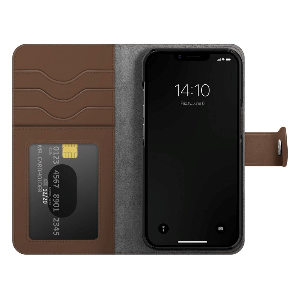 iDeal Of Sweden iPhone 15 Magnet Wallet+ Case - Brown