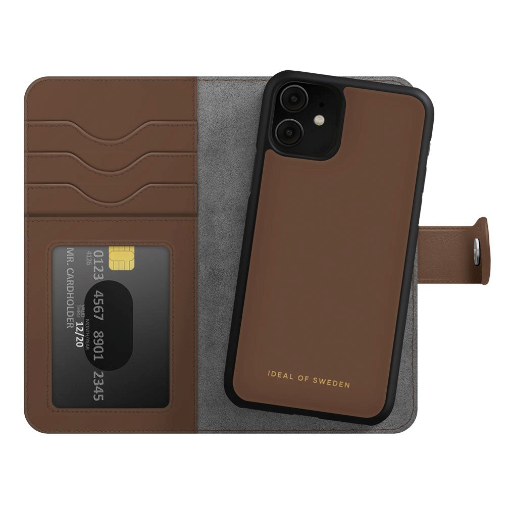 iDeal Of Sweden iPhone 11 Magnet Wallet+ Case - Brown