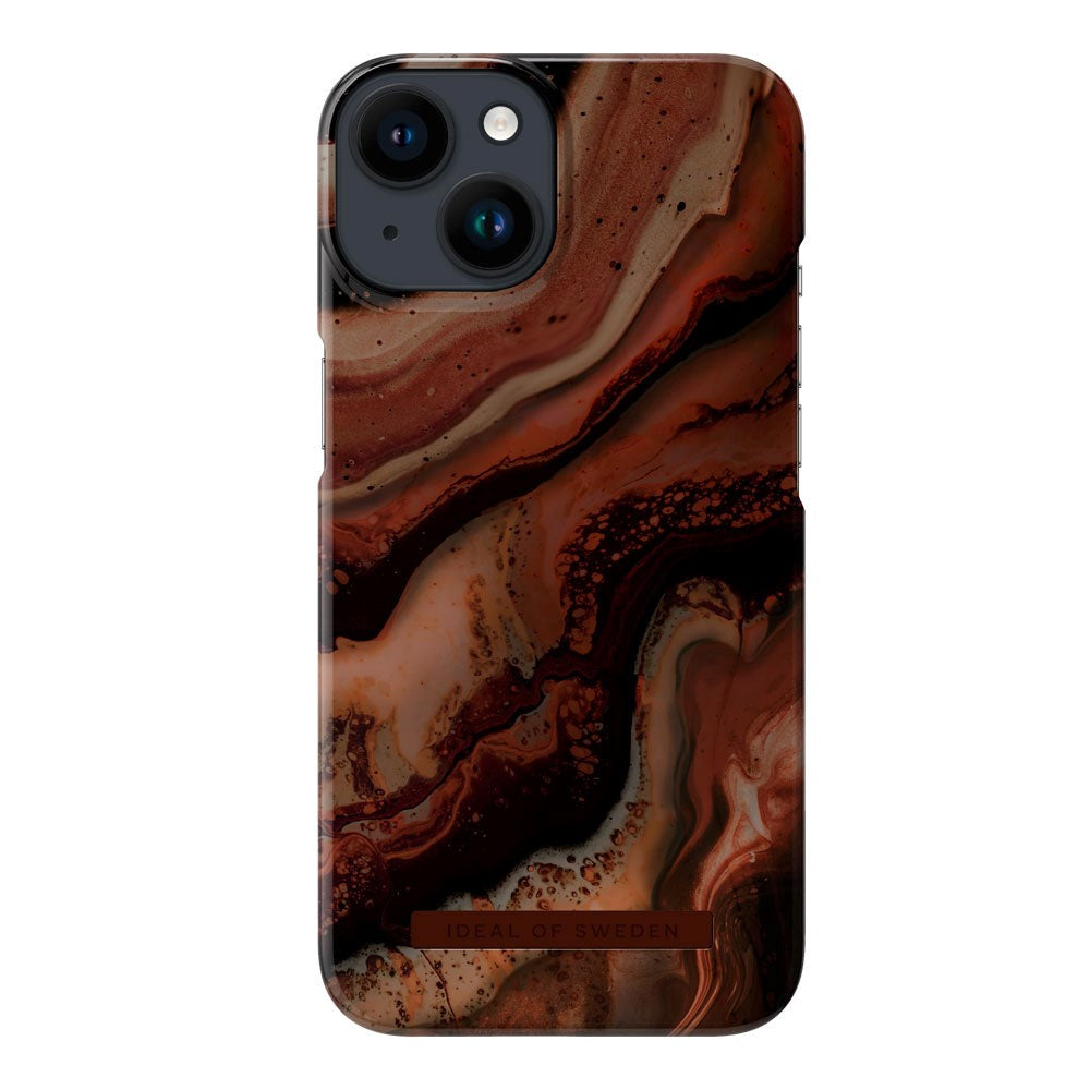 iDeal Of Sweden iPhone 14 / 13 Fashion Case - Dark Amber Marble