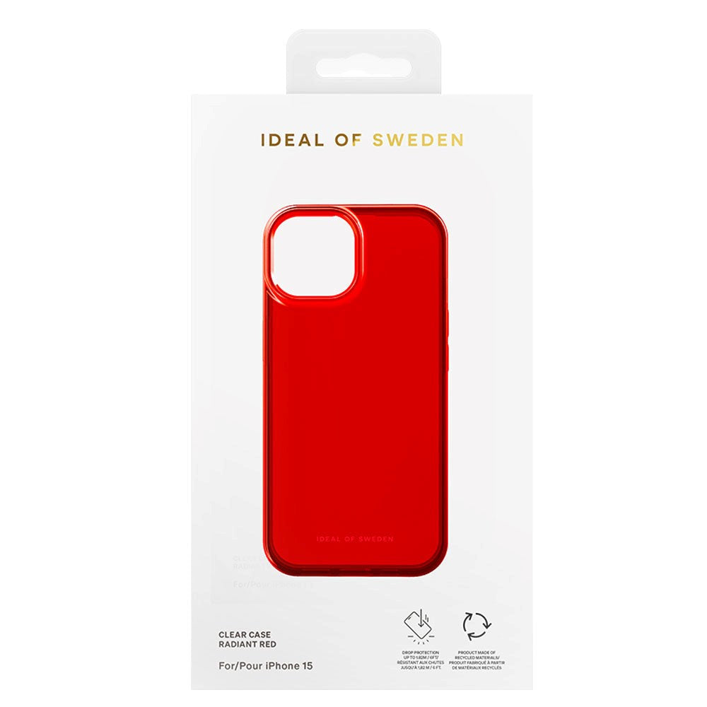 iPhone 15 iDeal Of Sweden Clear Case - Radiant Red