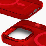 iPhone 15 iDeal Of Sweden Clear Case - MagSafe Compatible - Radiant Red