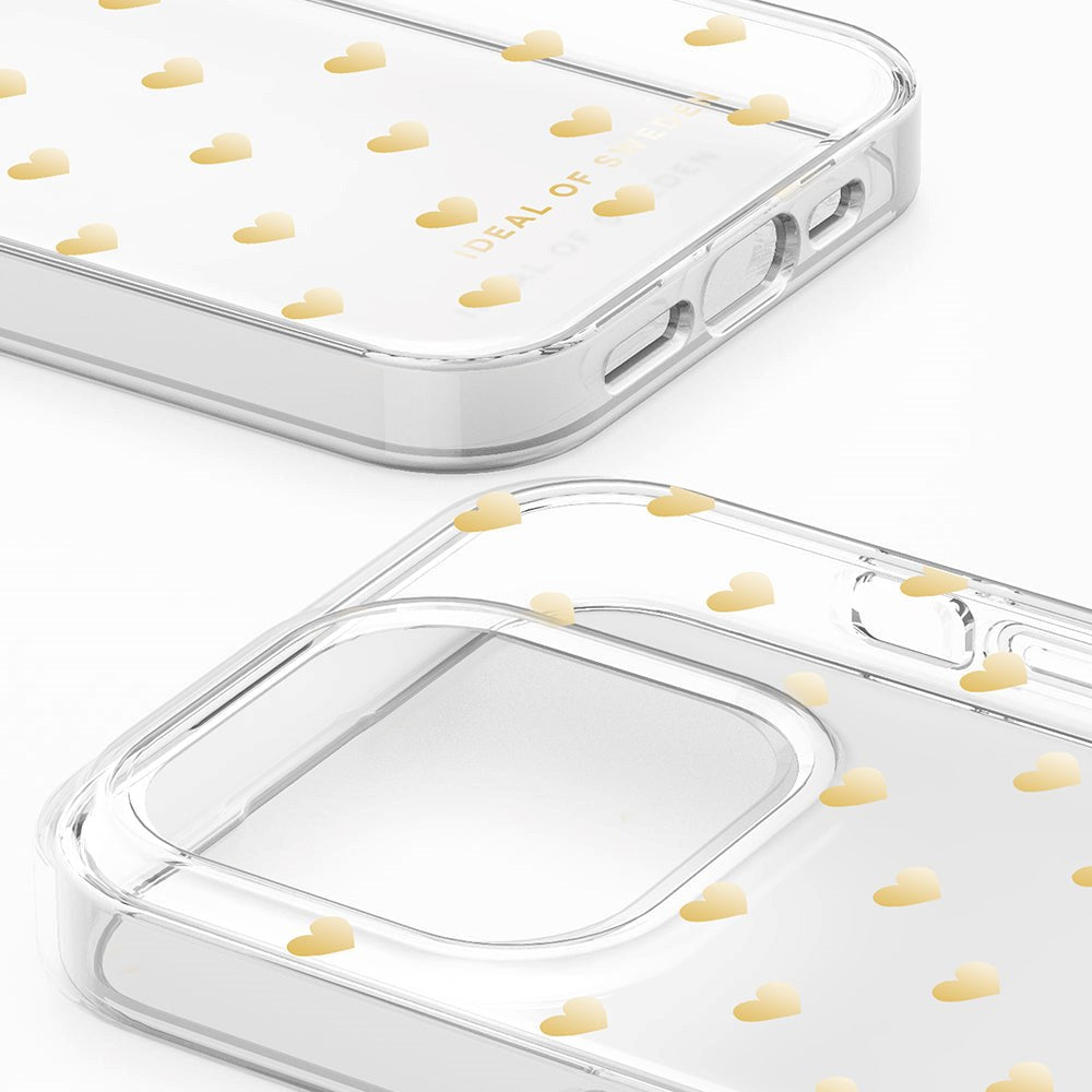 iDeal Of Sweden Clear Case for iPhone 15 Pro - Golden Hearts