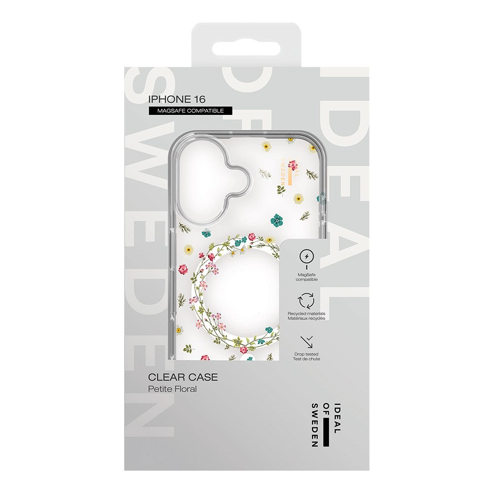 iDeal Of Sweden Clear Case for iPhone 16 - MagSafe Compatible - Petite Floral