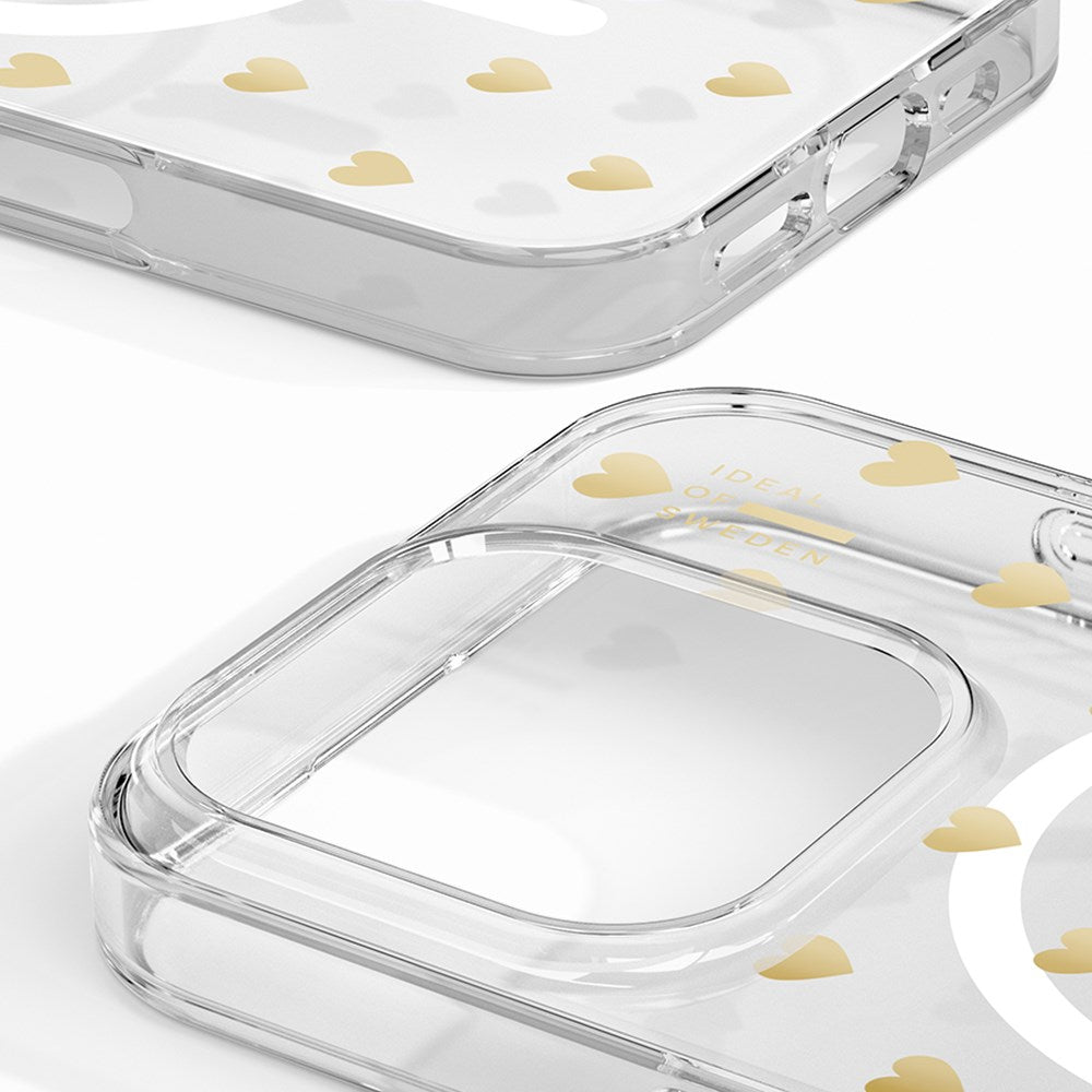 iDeal Of Sweden Clear Case for iPhone 16 Pro - MagSafe Compatible - Golden Hearts