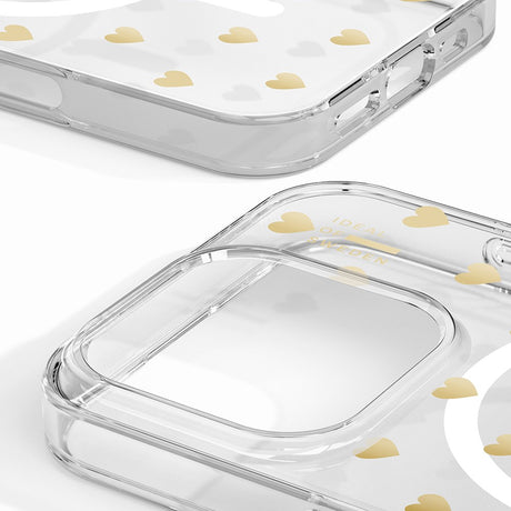 iDeal Of Sweden Clear Case for iPhone 16 Pro - MagSafe Compatible - Golden Hearts