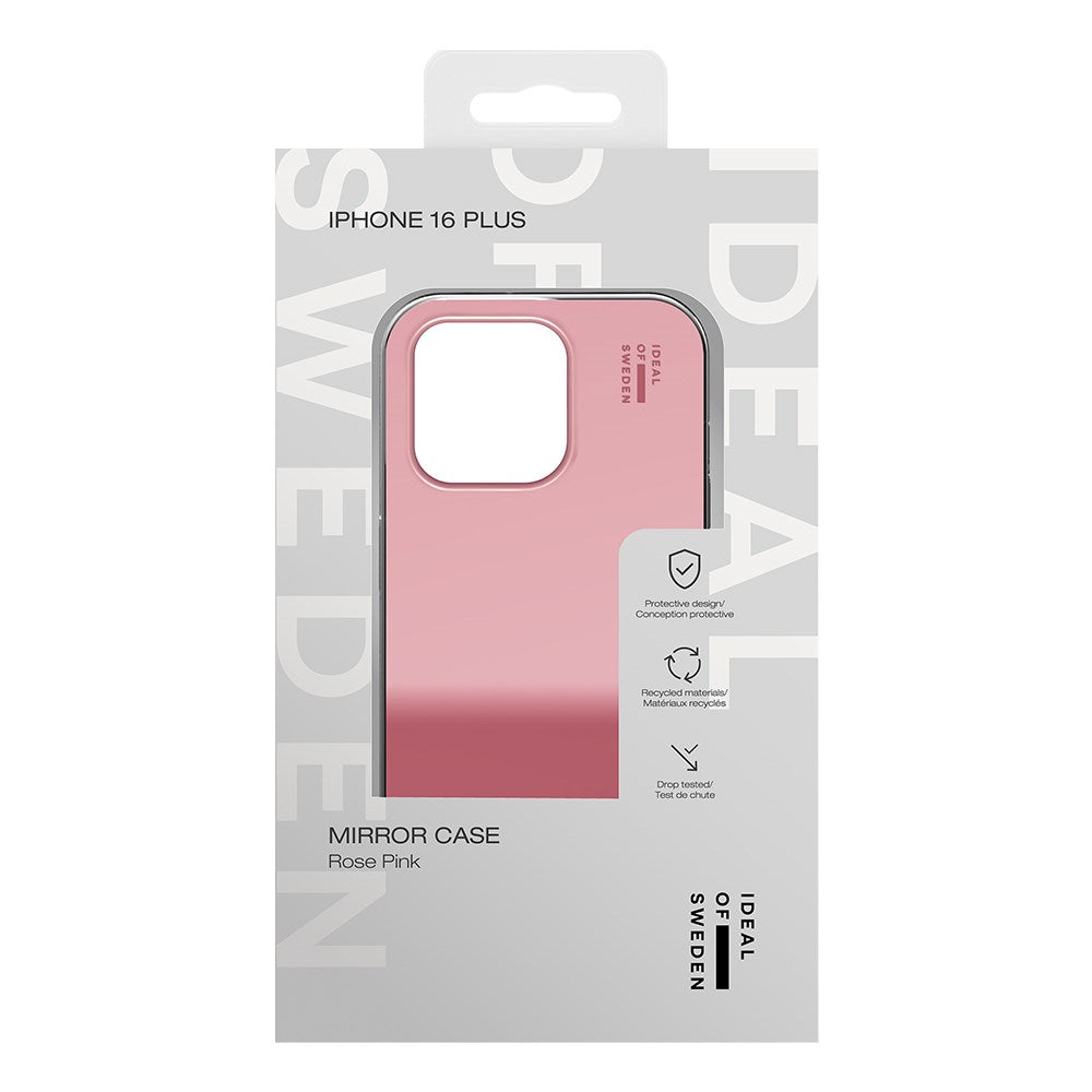 iPhone 16 Plus iDeal Of Sweden Mirror Case - Mirror Rose Pink