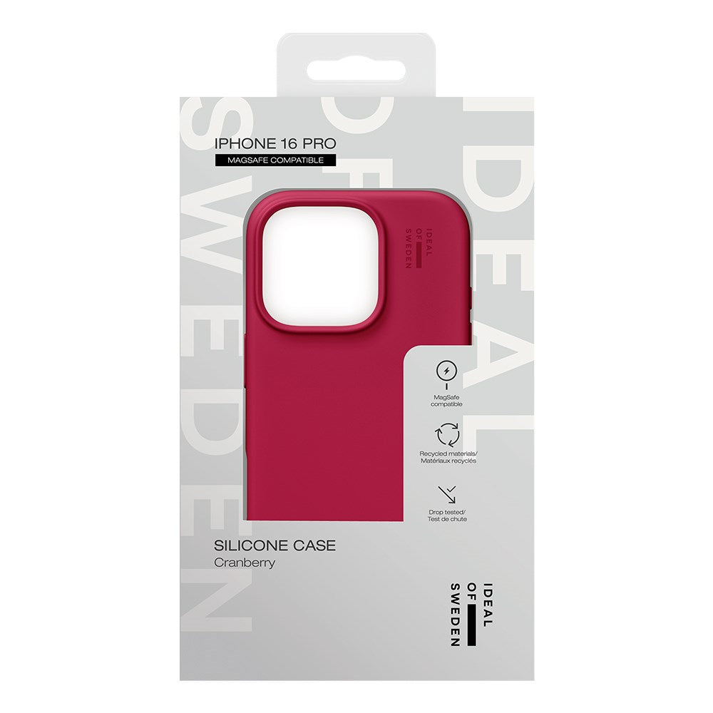 iDeal Of Sweden iPhone 16 Pro Silicone Case - MagSafe Compatible - Cranberry