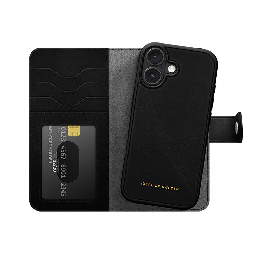 iDeal Of Sweden iPhone 16 Plus Magnet Wallet+ Case - Black