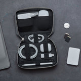 Woolnut Genuine Leather Tech Oganizer - Grey