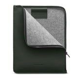 Woolnut Coated PU Leather Sleeve w. Zipper for iPad / Tablet (280 x 215mm) - Green