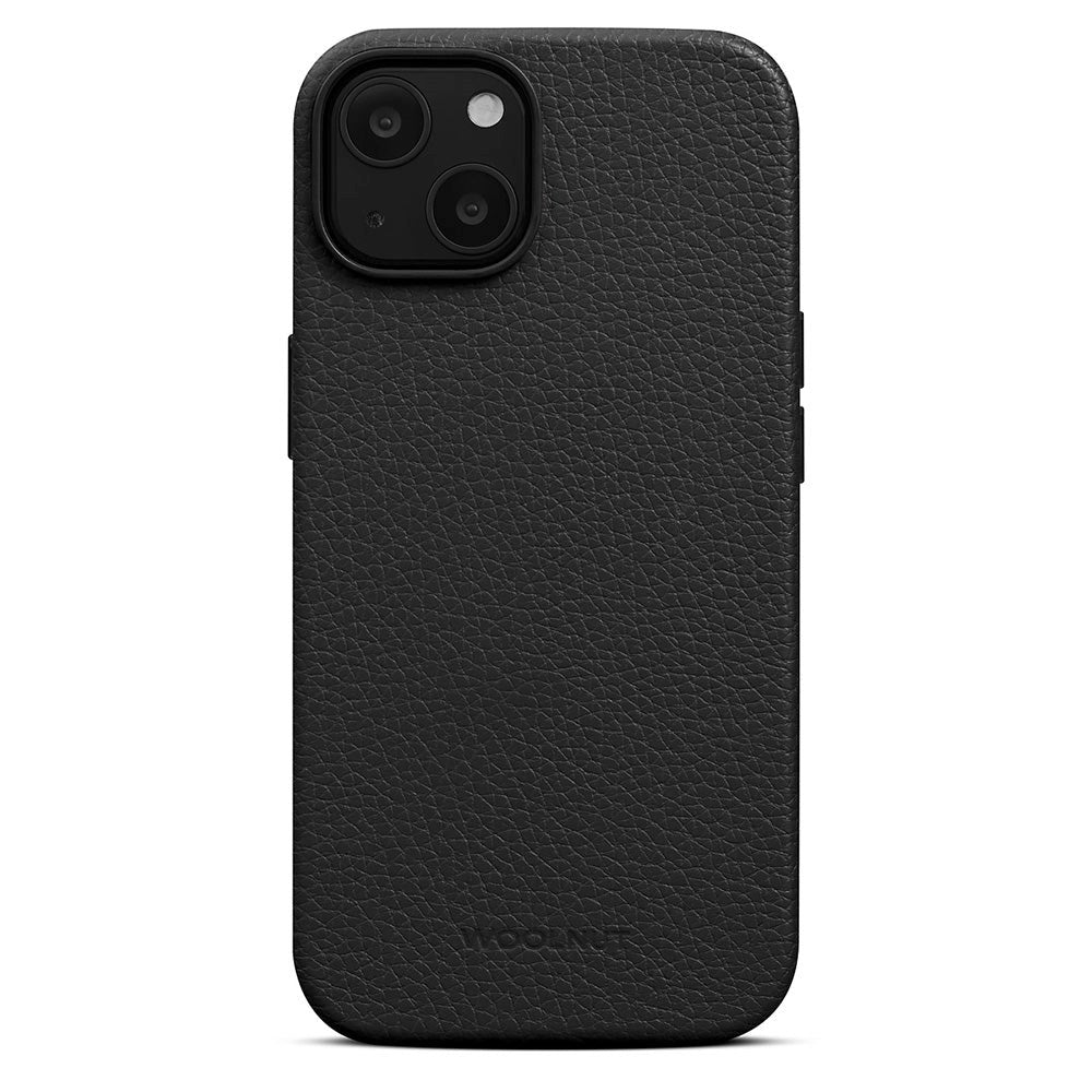 iPhone 14 WOOLNUT Full Grain Leather Case - MagSafe Compatible - Black