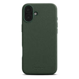 iPhone 16 Plus WOOLNUT Full Grain Leather Case - MagSafe Compatible - Green