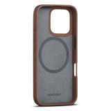 iPhone 16 Pro WOOLNUT Full Grain Leather Case - MagSafe Compatible - Brown