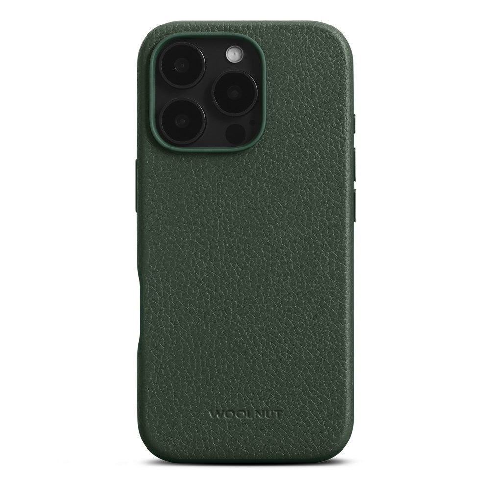 iPhone 16 Pro WOOLNUT Full Grain Leather Case - MagSafe Compatible - Grøn