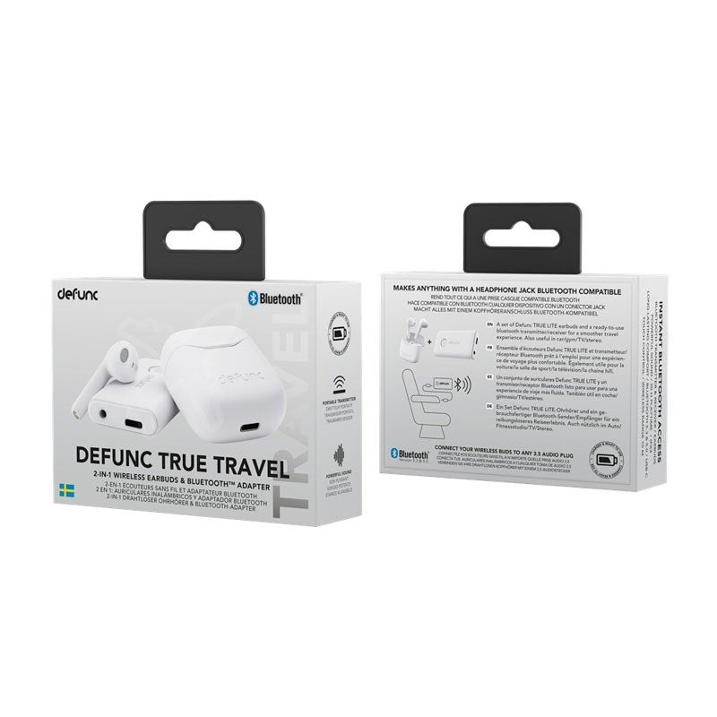 Defunc TRUE TRAVEL Bluetooth Headphones - White