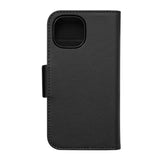 iPhone 14 Key Nordfjord Slim Magnet Wallet PU Leather Flip Case - Black