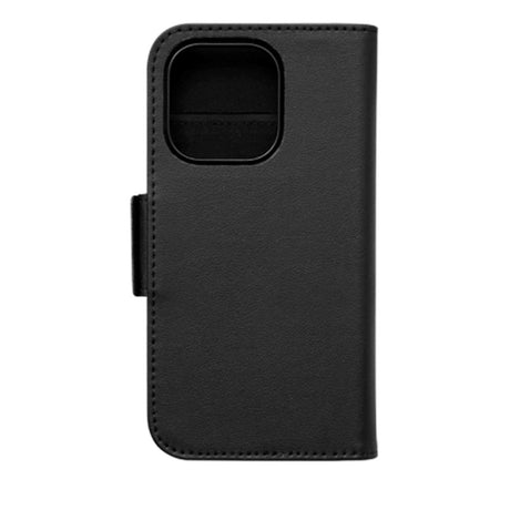 iPhone 14 Pro Key Nordfjord Slim Magnet Wallet PU Leather Flip Case - Black