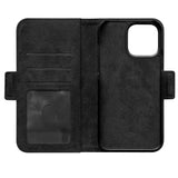 iPhone 14 Pro Max Key Nordfjord Slim Magnet Wallet PU Leather Flip Case - Black