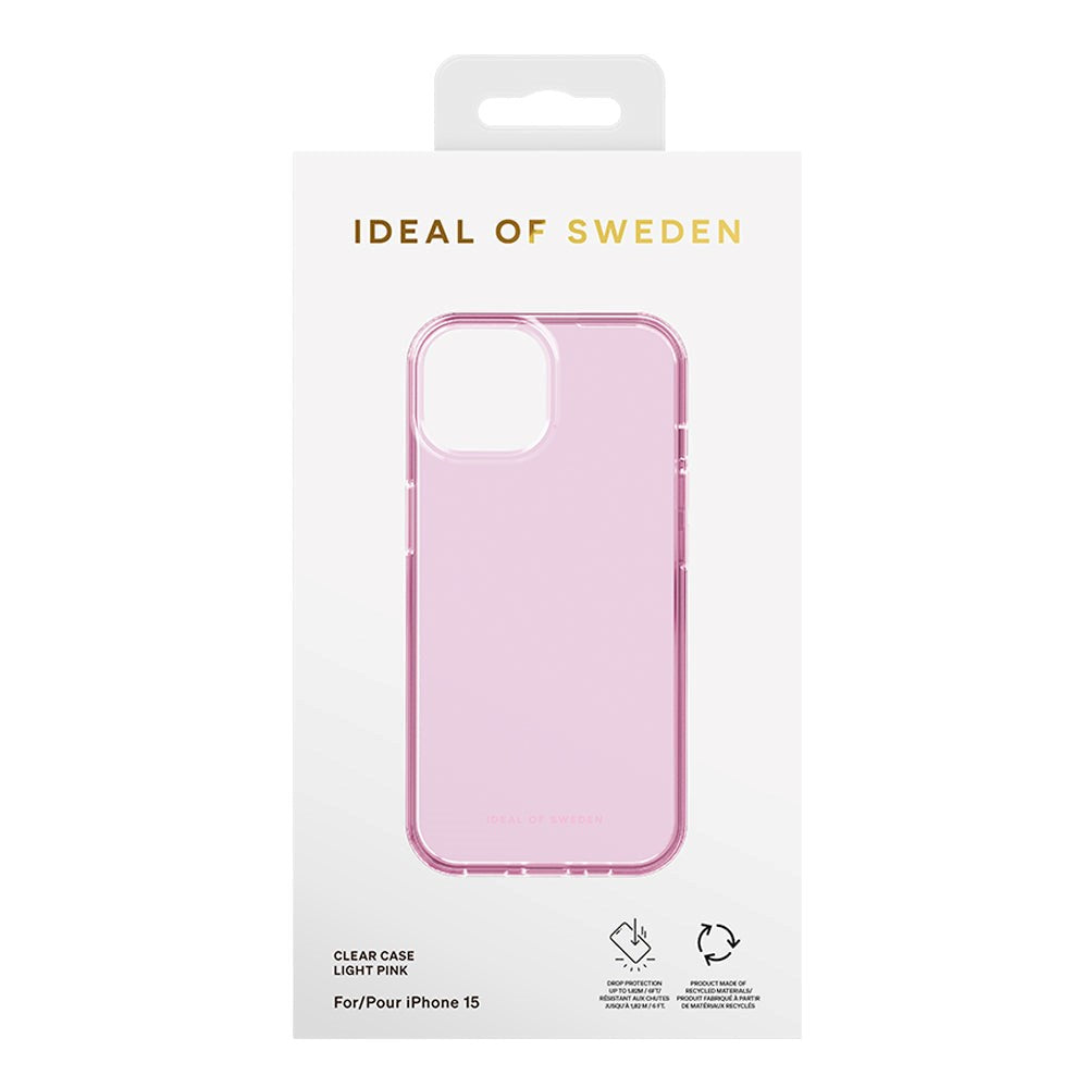 iPhone 15 iDeal Of Sweden Clear Case - Light Pink