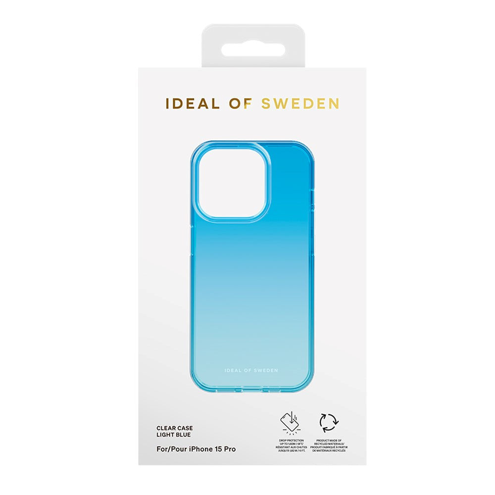 iPhone 15 Pro iDeal Of Sweden Clear Case - Light Blue