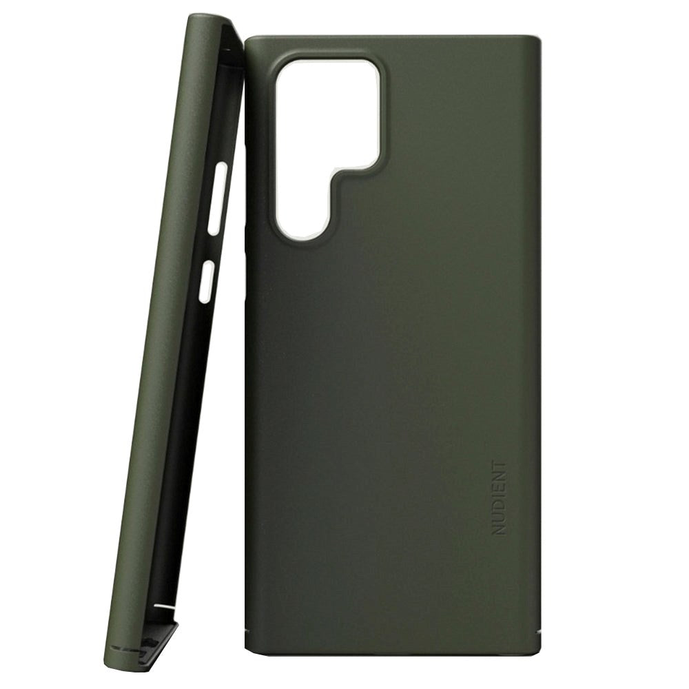 Nudient Thin Case V3 Samsung Galaxy S22 Ultra Case - Pine green