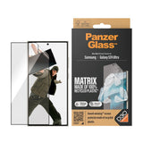 Samsung Galaxy S24 Ultra PanzerGlass Matrix AntiBacterial Ultra Wide Fit Screen Protector- AlignerKit - Platinum Strength - Transparent