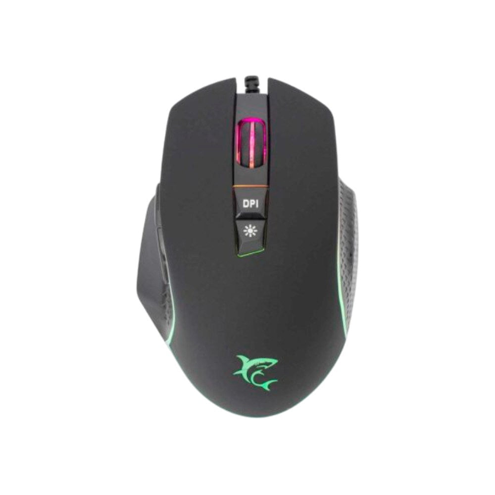 White Shark GARETH Gaming Mouse 6,400dpi with Built-in Light - Black