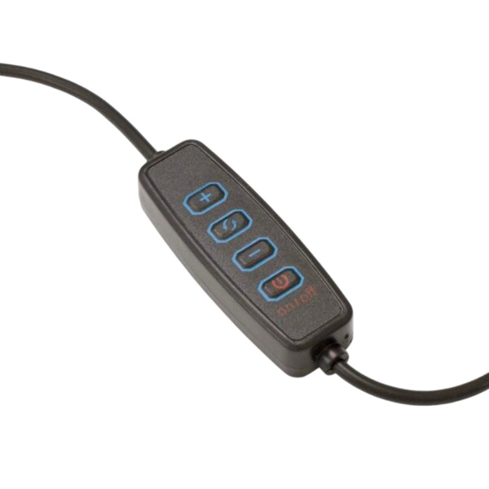 White Shark 1200lm Ring Light with Tripod & Mobile Holder - 20cm - Black