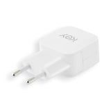 KEY Power 12W Wall Charger with USB-A - with Lightning Cable - White