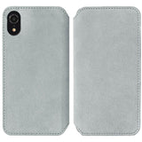 Krusell Broby Slim Wallet iPhone Xr Suede Flip Case - Grey