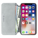 Krusell Broby Slim Wallet iPhone Xr Suede Flip Case - Grey