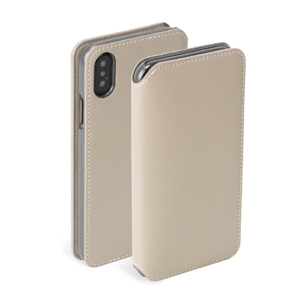 Krusell Pixbo 4 Card FolioCase iPhone Xs Max Leather Flip Case - Beige