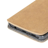 Krusell Broby Slim Wallet Samsung Galaxy S10+ (Plus) Suede Flip Case - Beige